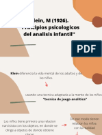 Klein, M (1926). _Principios Psicologicos Del Analisis Infantil