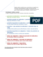 Correlação verbal: concordância de tempos e modos verbais