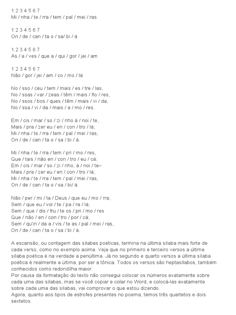 No Poema Romantico Cancao Do Exilio O Elemento Espaço