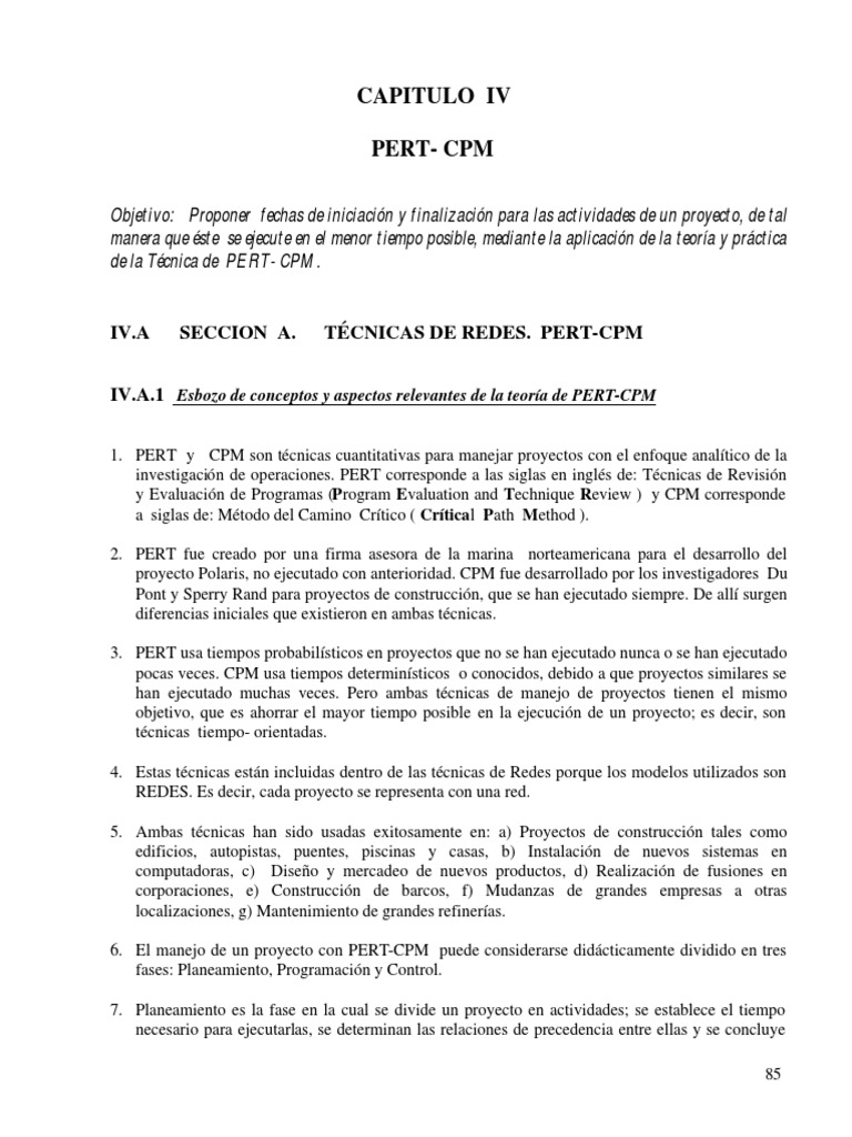 Guia Pert CPM Con Ejercicios | PDF | Science | Business