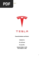 Tesla Report - A detailed Financial Ratios Analysis