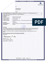 RECOMMENDED U.S. EQUIVALENCY: Bachelor of Science in Civil Engineering From A Regionally-Accredited Institution of Higher Education