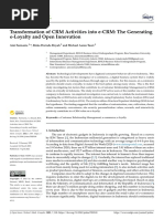 Transformation of CRM Activities Into e-CRM: The Generating E-Loyalty and Open Innovation