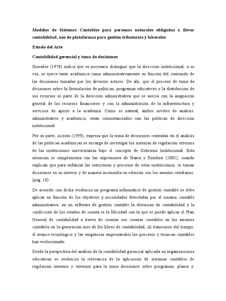 Sistemas Contables y Toma de Decisiones | PDF | Contabilidad | Toma de ...