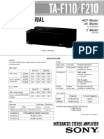 Sony TA F210 Service Manual