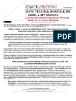 DEMOCRATS' TERRIBLE, HORRIBLE, NO GOOD, VERY BAD DAY: Yesterday, Democrats Abandoned by Obama Were Left Rudderless in A Storm of Defeats