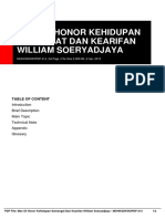 Man of Honor Kehidupan Semangat Dan Kearifan William Soeryadjaya
