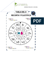 Guía de Aprendizaje Tabla Del 8