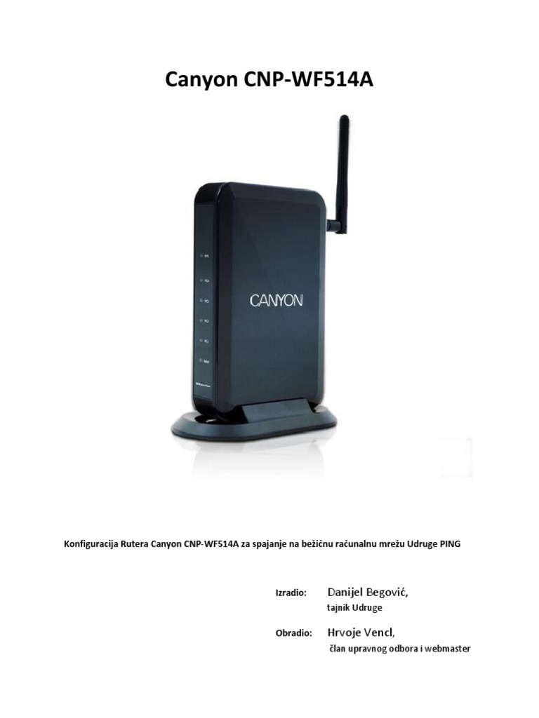 Canyon CNP-WF514A Wireless Router | PDF