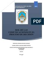 Rol de Las Comunicaciones en El Proceso de Decisión