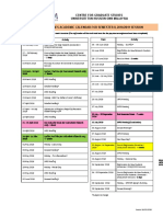 UTHM Graduate Studies Academic Calendar Semester II 2018/2019