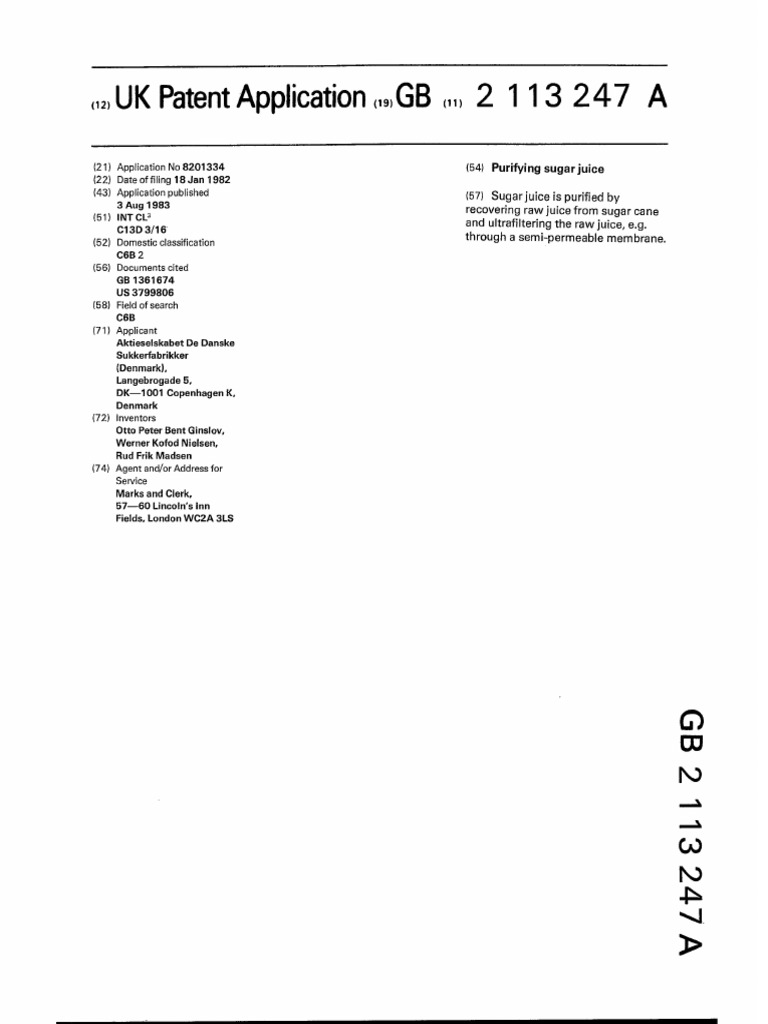 Sugar Cane Juice and UF Process PDF