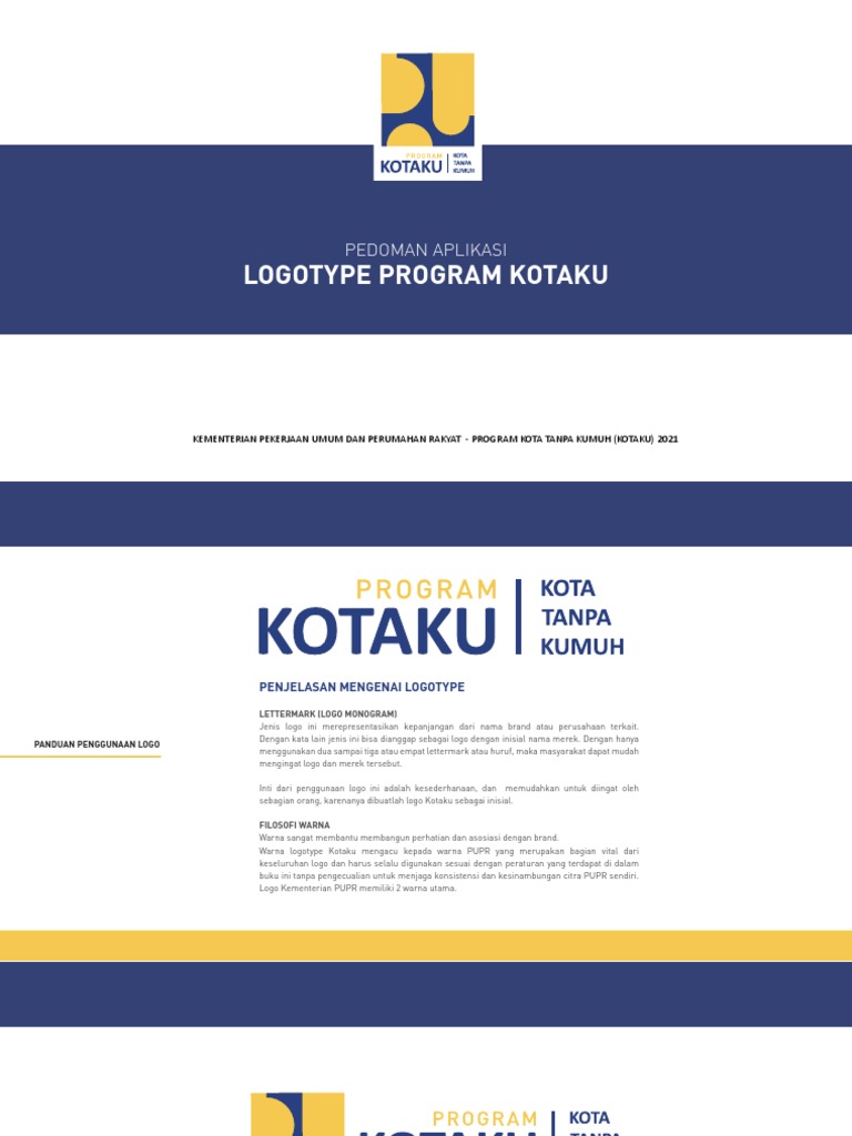 Pedoman Penggunaan Logo Kotaku PUPR | PDF