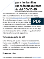 Consejos para Las Familias para Mejorar El Ánimo Durante La Pandemia Del COVID-19 - HealthyChildren.