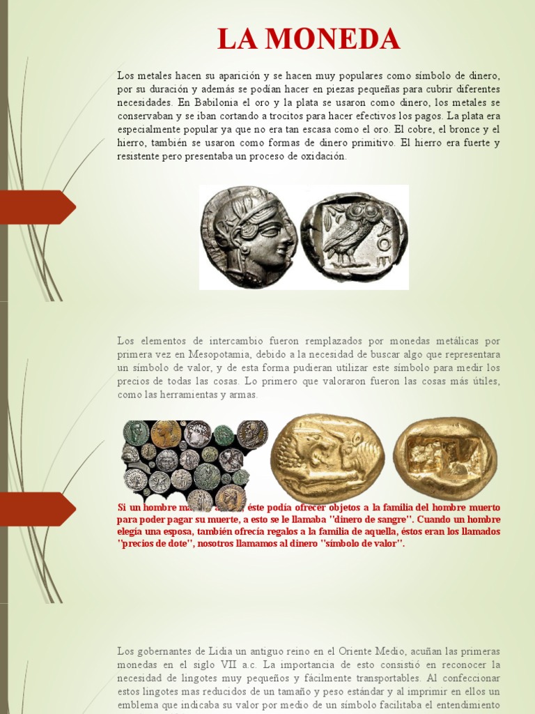 Evolución de la Moneda en la Historia | PDF | Monedas | Dinero