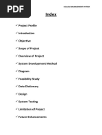 Index: College Management System