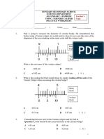 5C Revision Worksheet On Vernier Calipers Answers (1E)