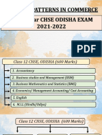 Marking Patterns in Commerce +2 2 Year Chse Odisha Exam 2021-2022