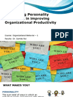Integrating Personality Evaluation in Improving Organizational Productivity
