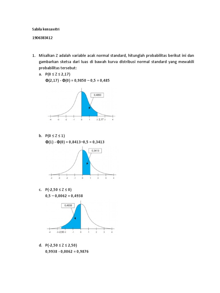 Probabilitas dalam Distribusi Normal | PDF | Metode & Bahan Ajar