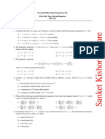 Partial Differential Equation MCQ For M.Sc. From T. Amaranatj