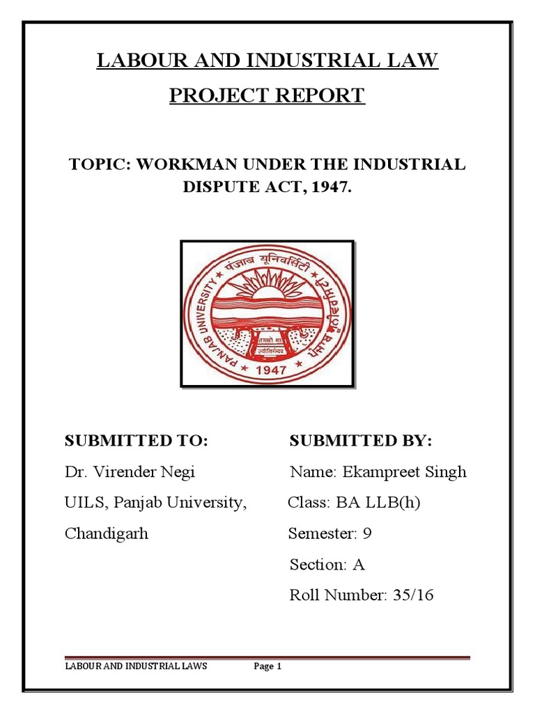 Definition of Workman in ID Act 1947 | PDF | Employment | Labour Law