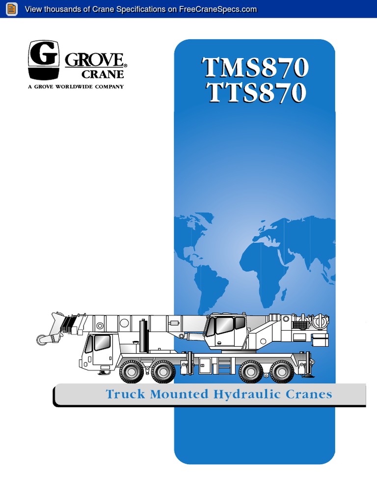 Grove TMS870 | PDF | Crane (Machine) | Steering