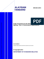 MS 825-4 2012 - Code of Practice For The Design of Road Lighting - Performance Requirements