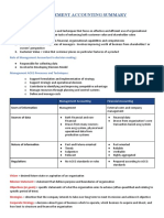 Management Accounting Summary