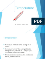 Temperature: Ms. Messina's Science Class