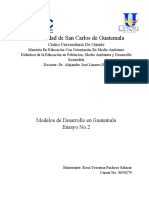 Ensayo No. 2 Modelos de desarrollo en Guatemala