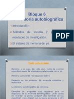 Bloque 6. La Memoria Autobiográfica