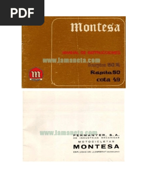 Montesa Cota 49 Rapita 50 Scorpion 50 Manual Usuario 6052 PDF
