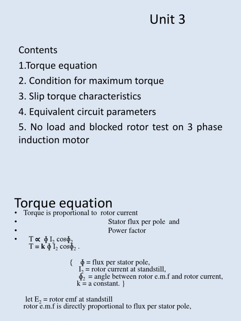 Induction Motor Torque and Slip Analysis | PDF | Electric Motor | Force
