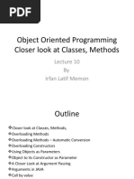 Lecture 10 Closer Look at Classes, Methods