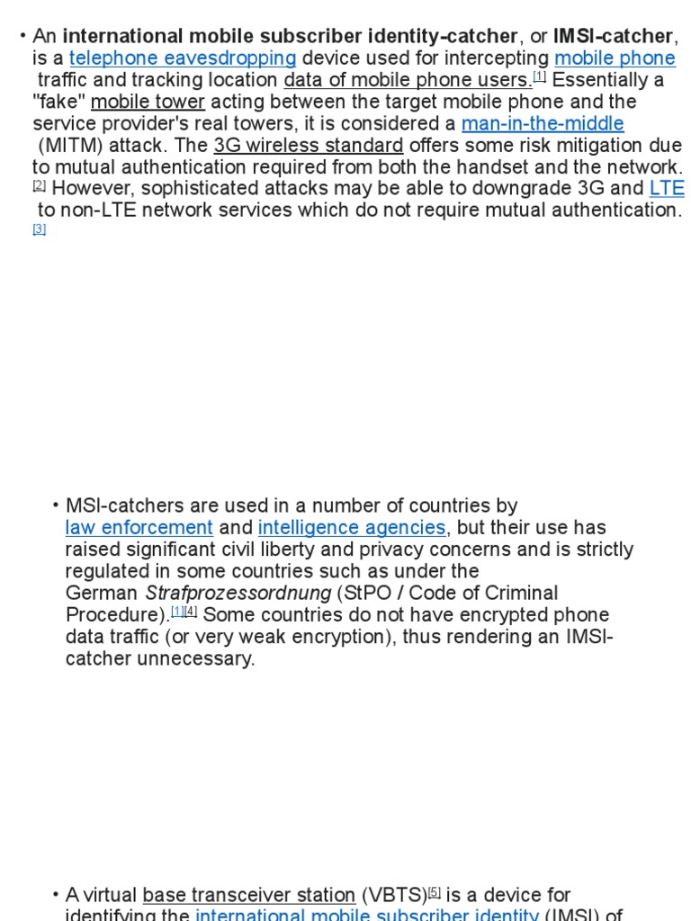 Telephone Eavesdropping Mobile Phone ManInTheMiddle LTE PDF