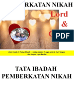 Tata Ibadah Pemberkatan Nikah PP