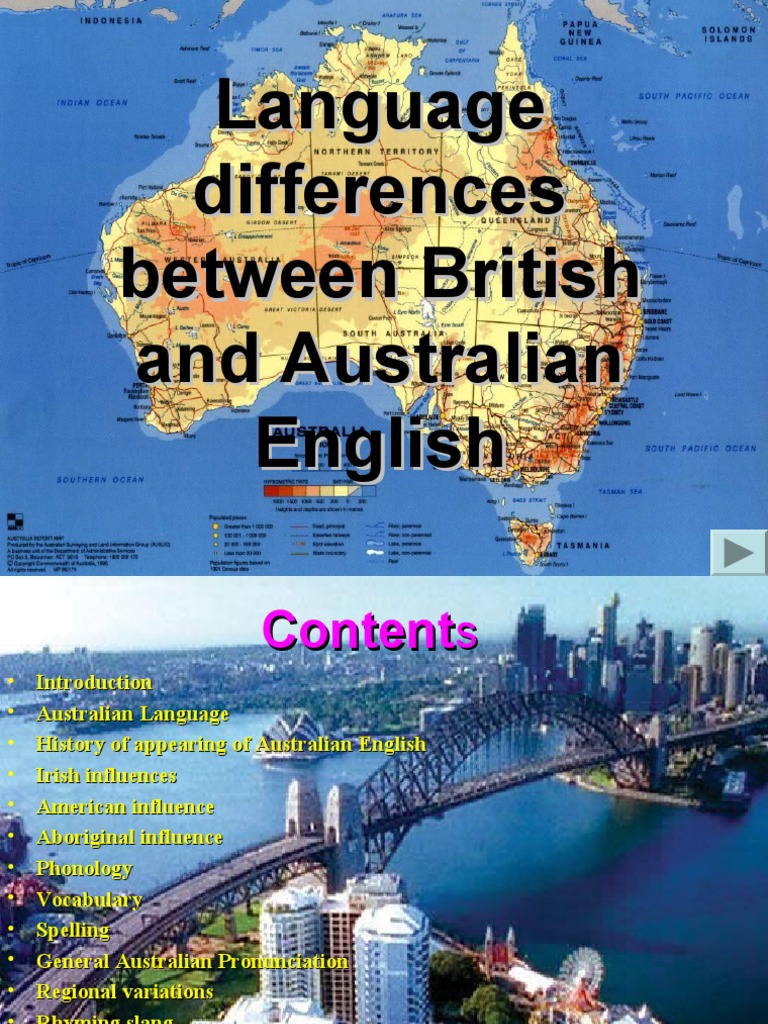 Language Differences Between British and Australian English PDF
