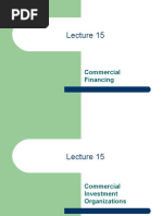 Lecture 15 Commercial Real Estate Finance (MS PowerPoint)