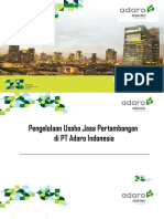 Pengelolaan Usaha Jasa Pertambangan Di PT Adaro Indonesia