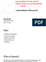 Concept and Method of Research