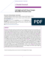 Scientific Dental Journal: Lower Facial Height and Soft Tissue Changes in Bimaxillary Protrusion Cases