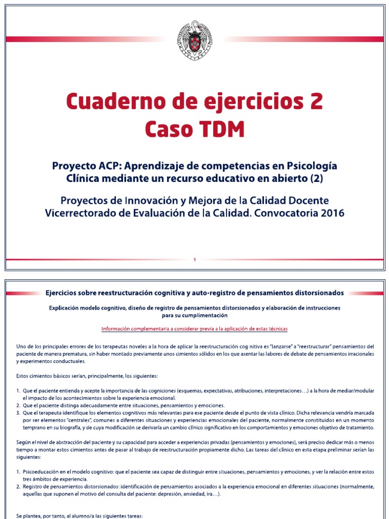 1166-2017!05!16-TDM Cuaderno de Ejercicios 2 Versión Alumno-A | PDF