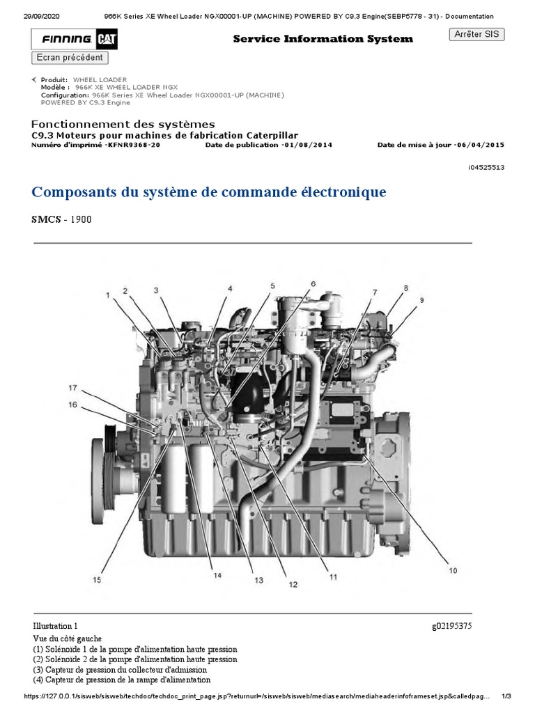 966K Composants Des Systemes de Commande Electronique C9.3 Engine | PDF ...