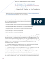 Hypothesis Testing For One Population Part 6