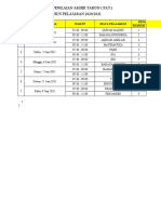 JADWAL ULUM SEMESTER GENAP TAHUN PELAJARAN 2020-2021