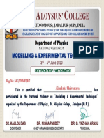 T. Loysius' Ollege: Modelling & Experimental Techniques