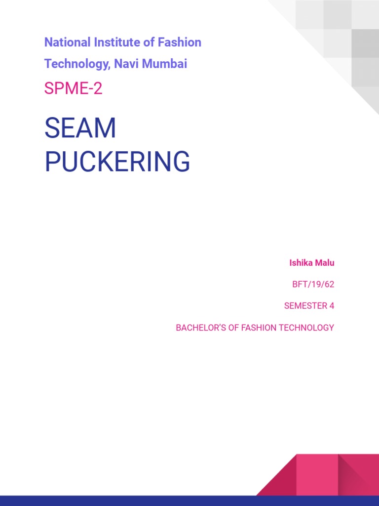 Seam Puckering PDF Sewing Machine Yarn