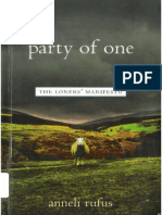 Party of One the Loners Manifesto Anneli Rufus