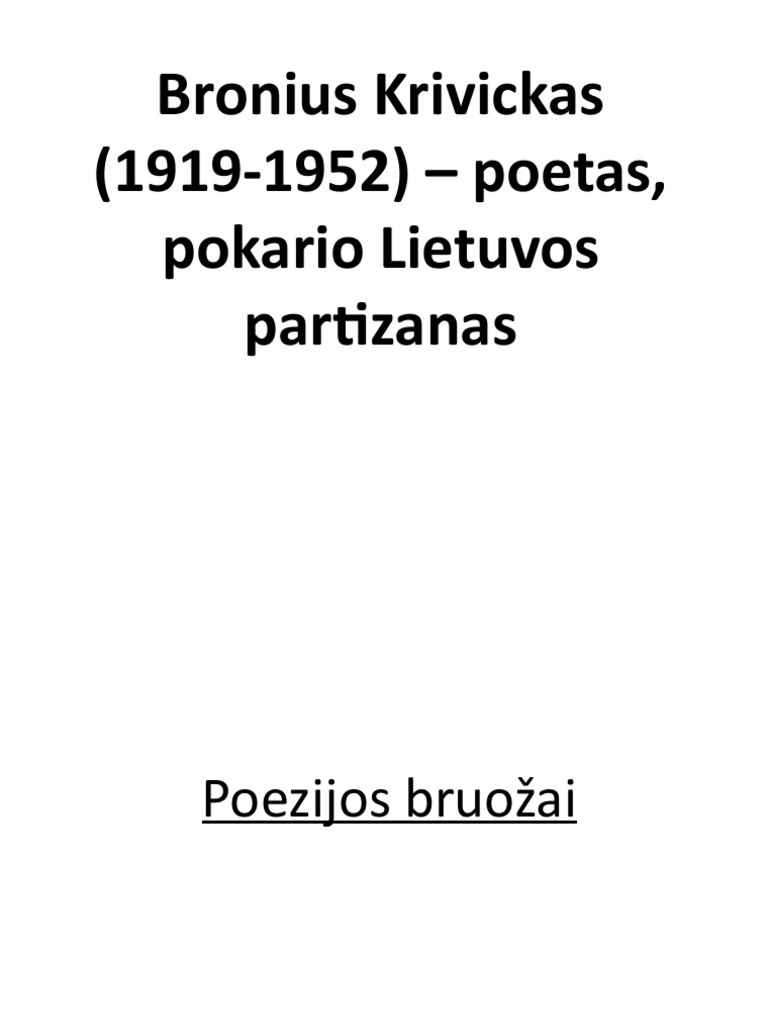 Bronius Krivickas | PDF